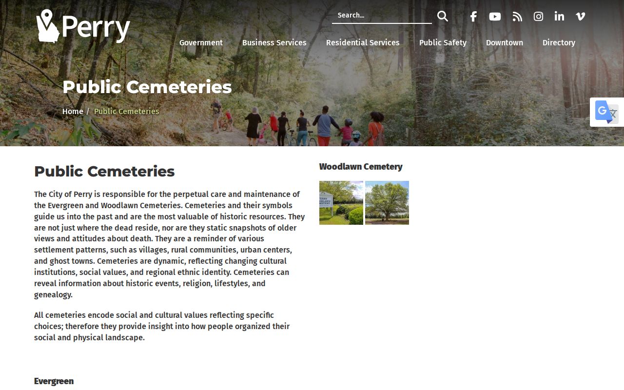 Perry city directory family research through public cemetery records