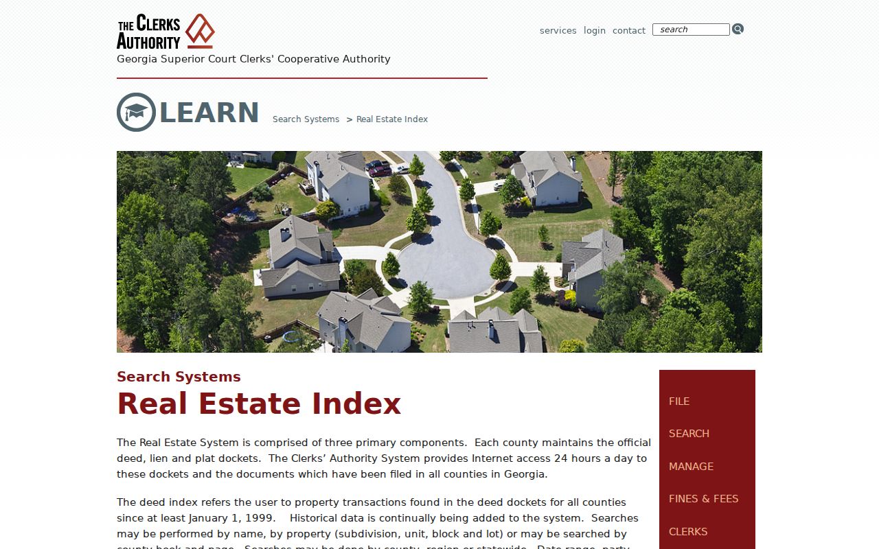 Perry street directory deed research in the Georgia real estate index